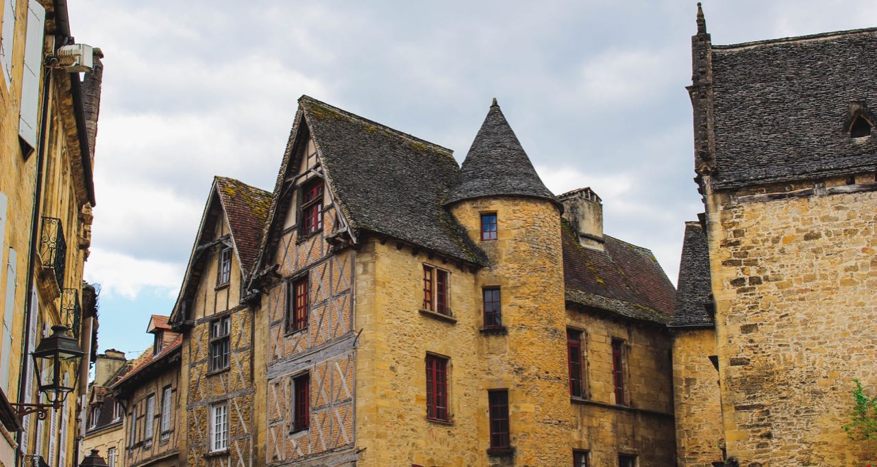 preserved medieval architecture street