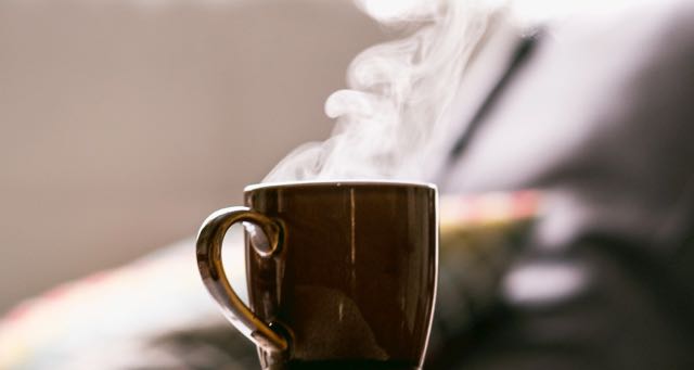 coffee mug with steam coming out